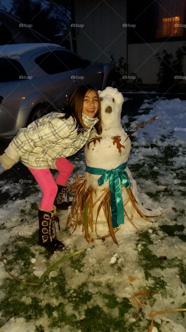 Building a snowman hula style
