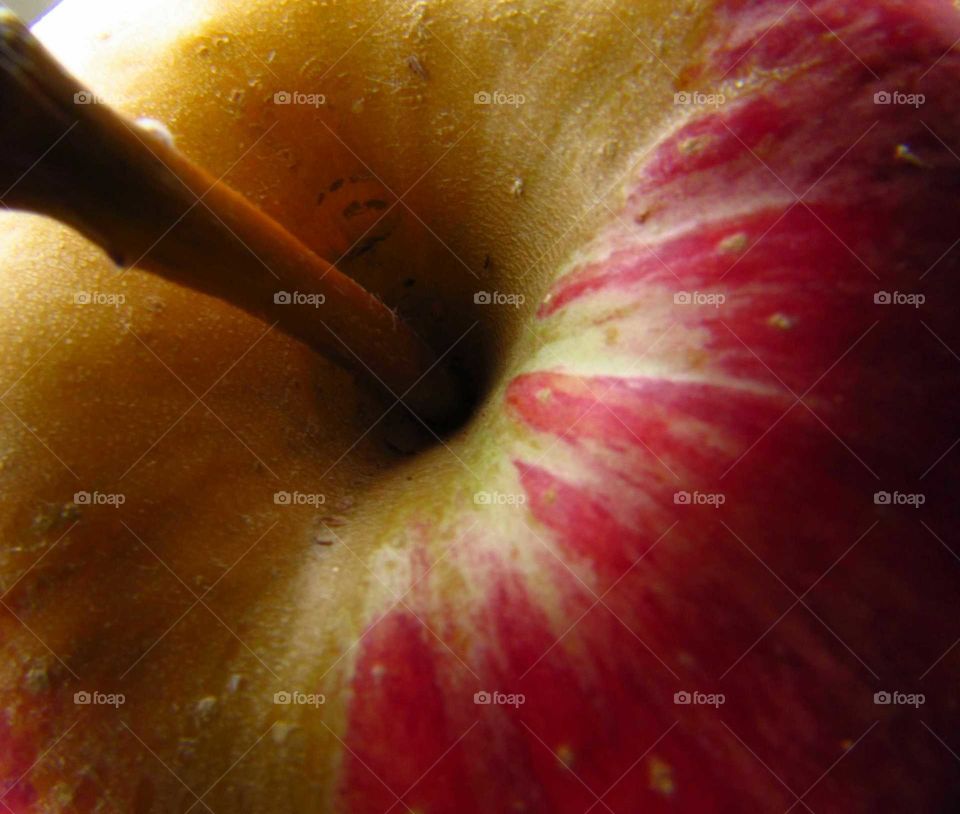 Extreme close-up of apple