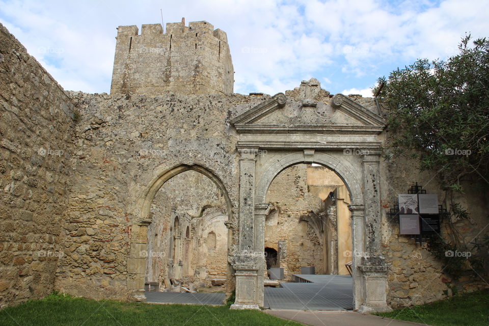 Centenary church destroyed by 1755 Earthquake. Ruins, Ancient, art, history, architecture 