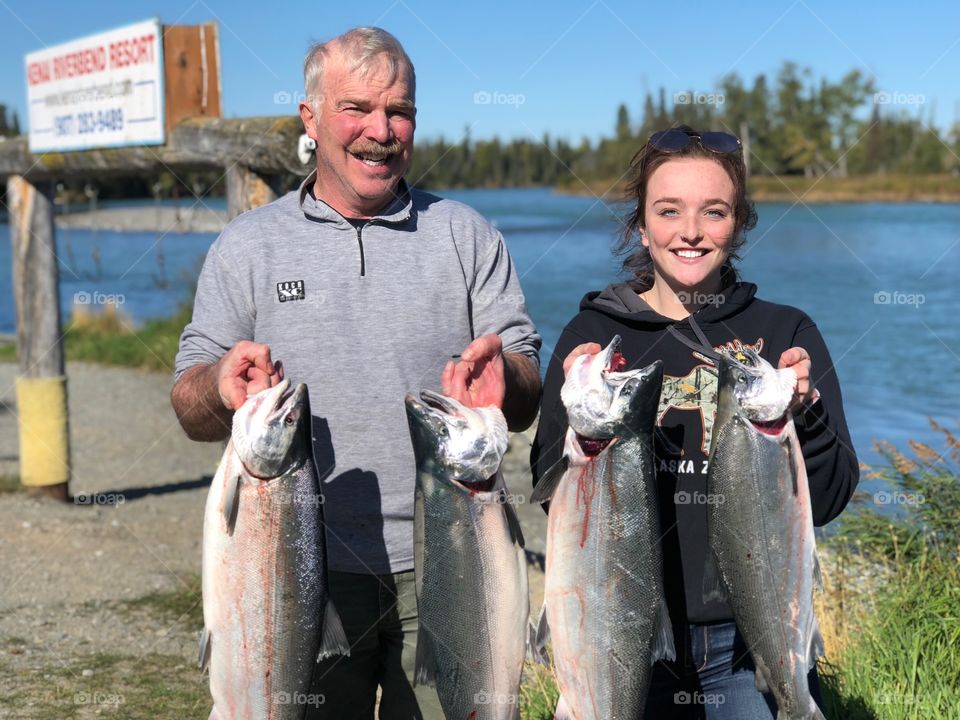 Fishing on the Kenai river for some silvers. 