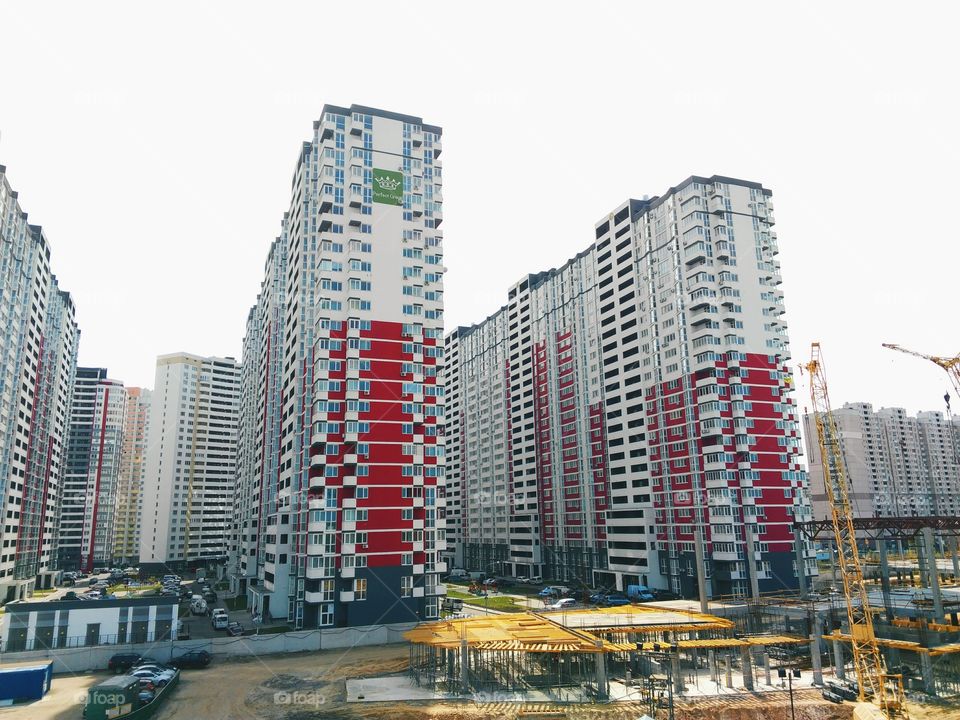 New apartment buildings in Kiev