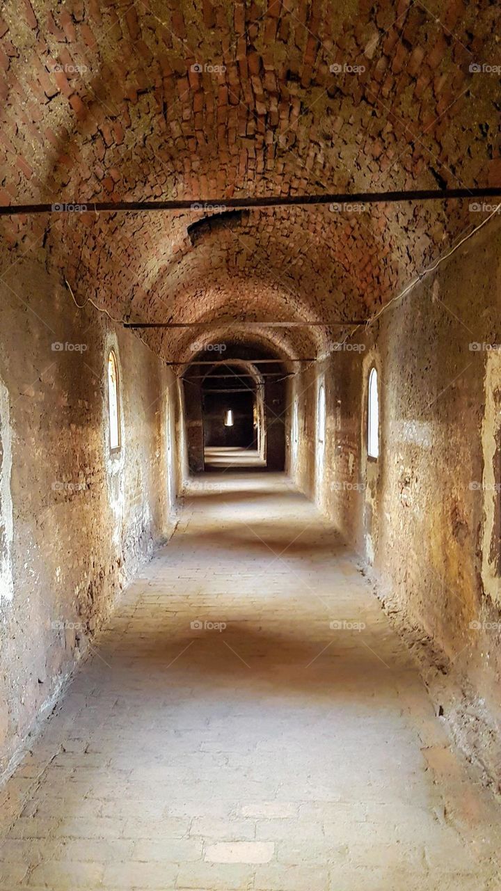 Tunnel of Corvin Castle, Romania