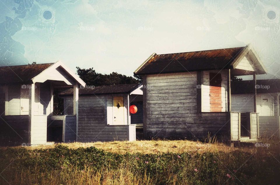 retro beach huts