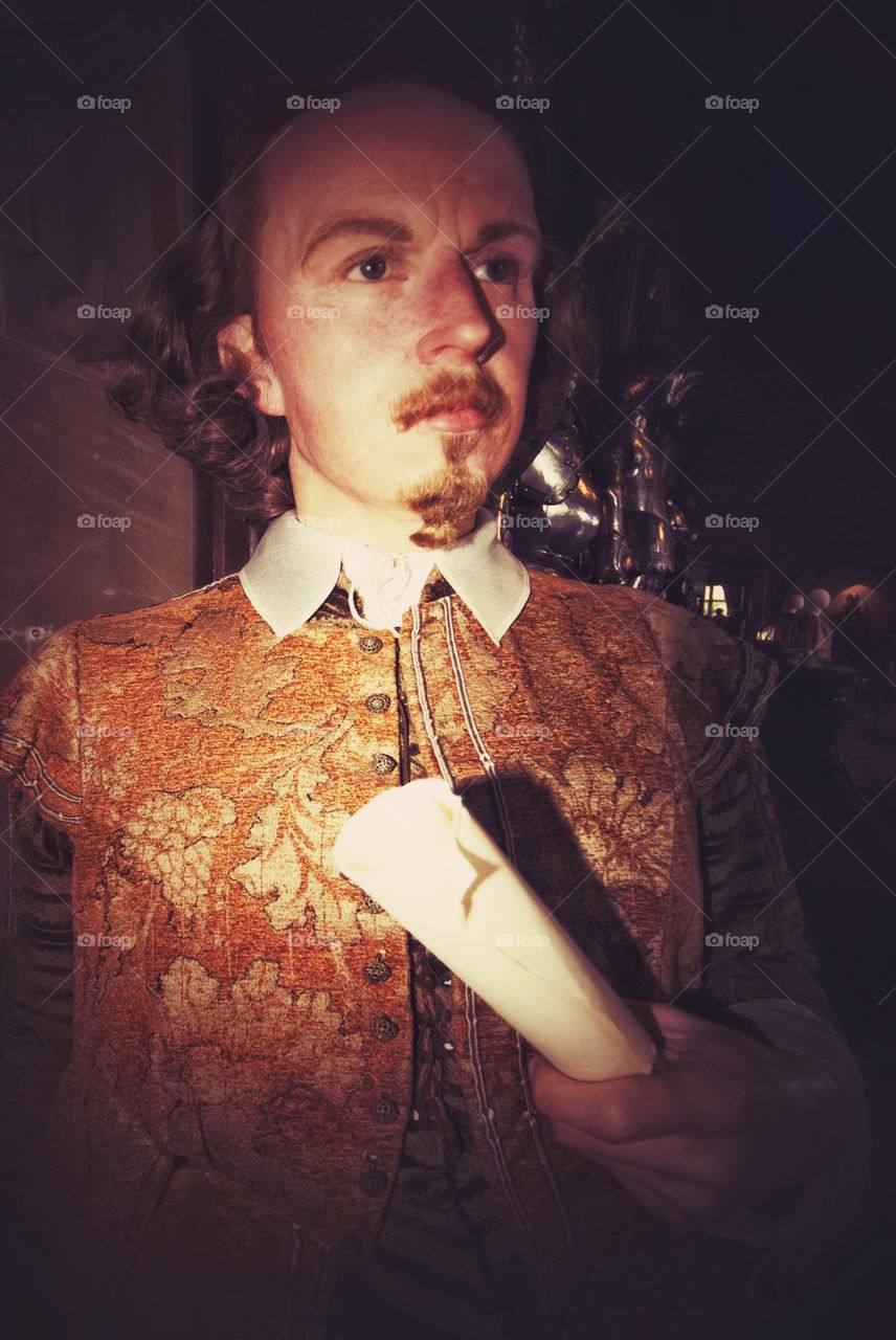 Shakespeare. Waxwork of William Shakespeare 