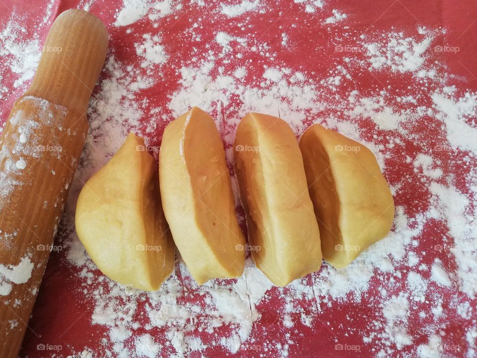 preparing food at home, dough for lasagna, Italian cuisine