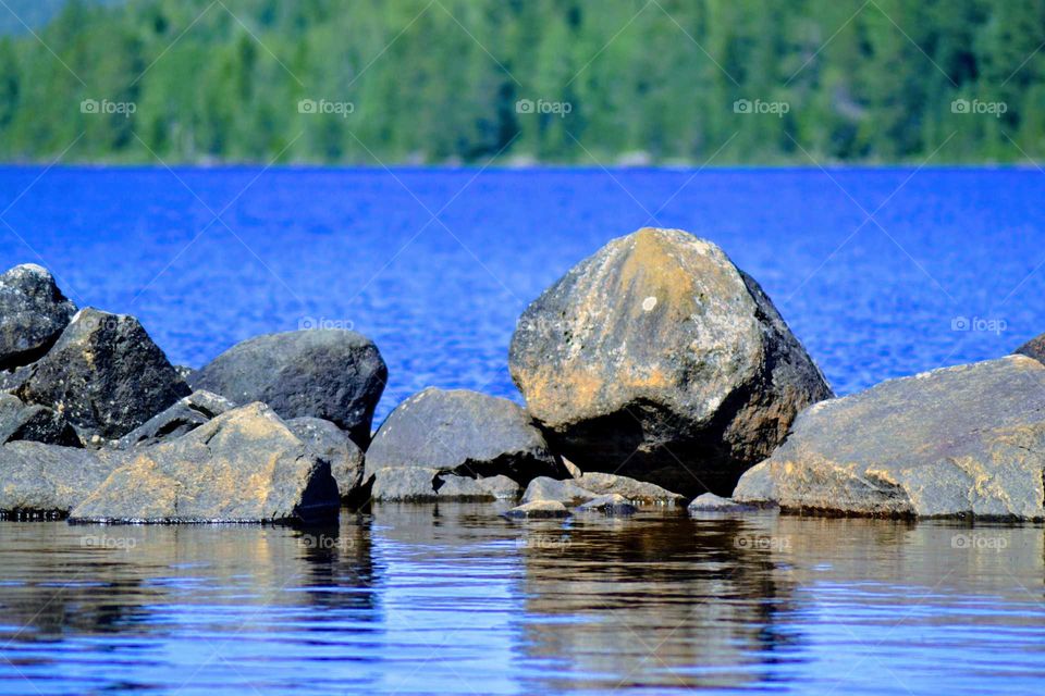 Stones in water