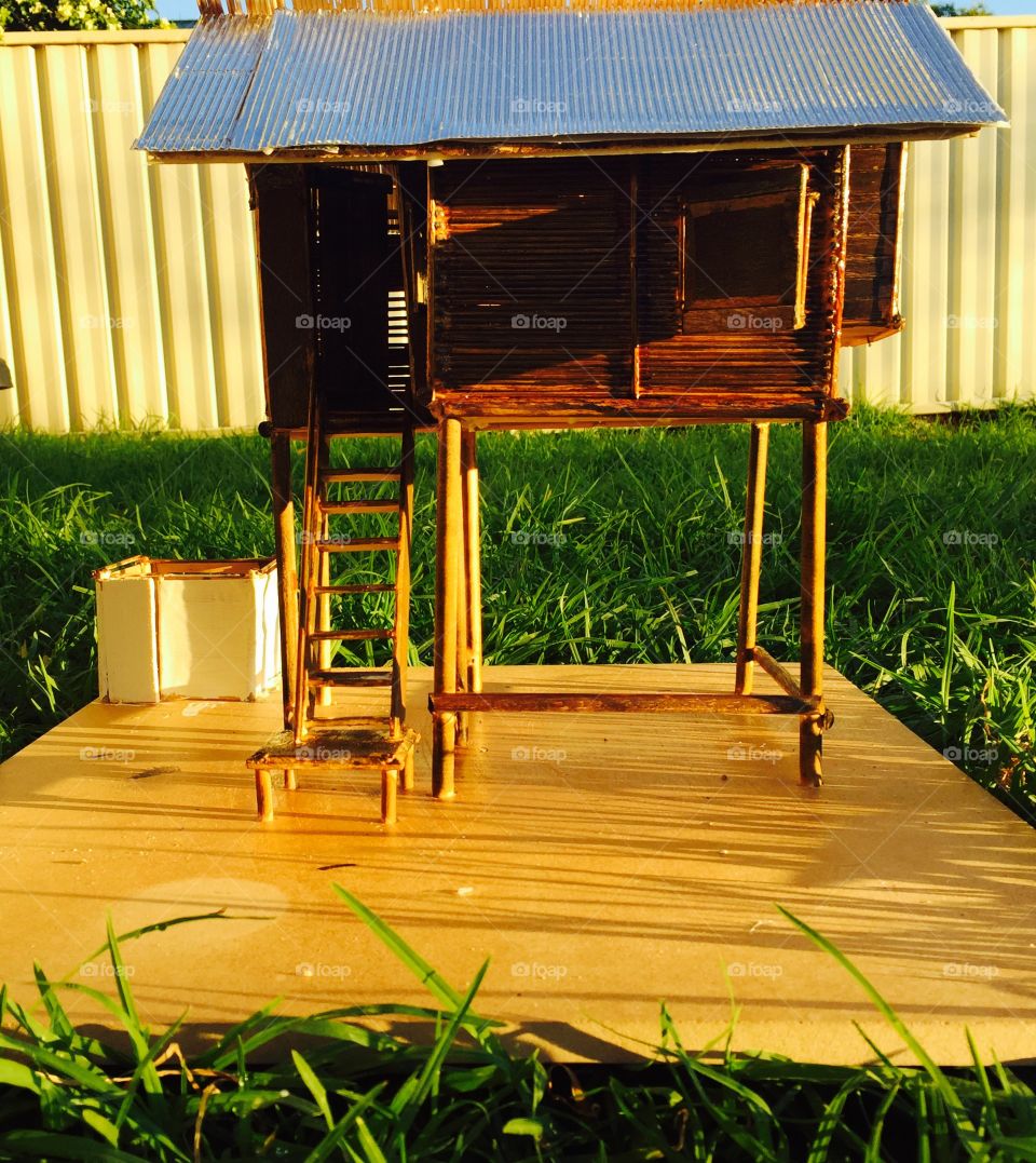 Replica of my father farm bamboo house