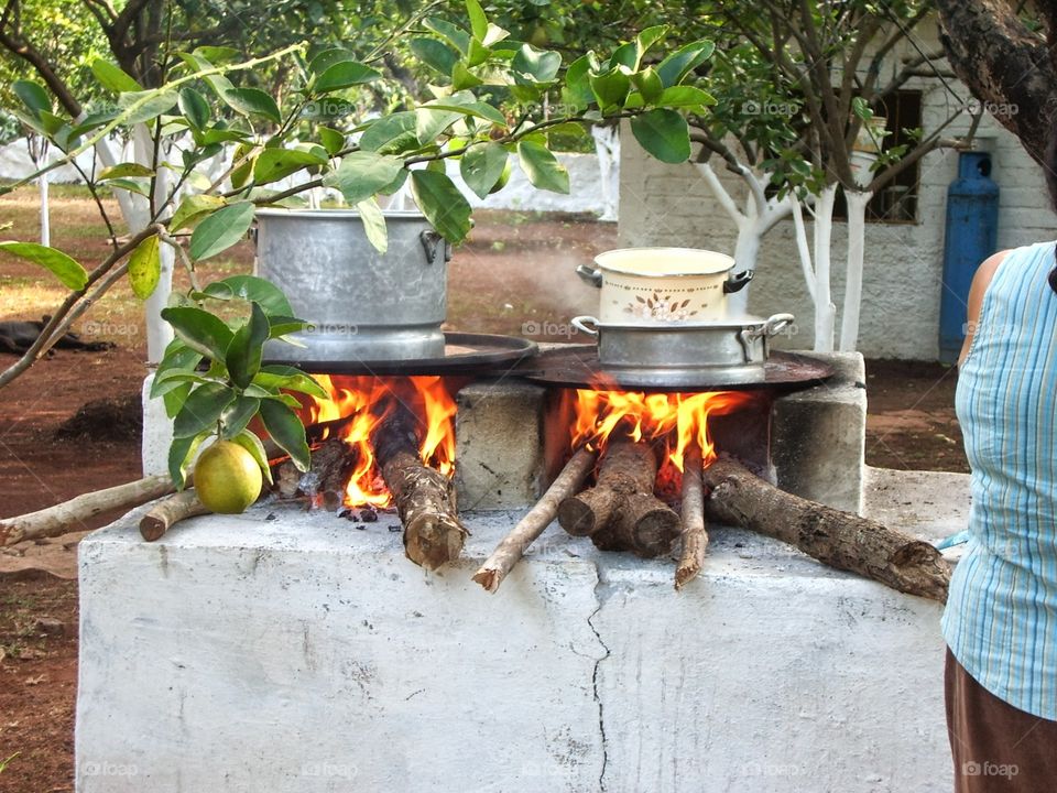 Christmas dinner cooking on the outside Woodstock in jolotemba mexico