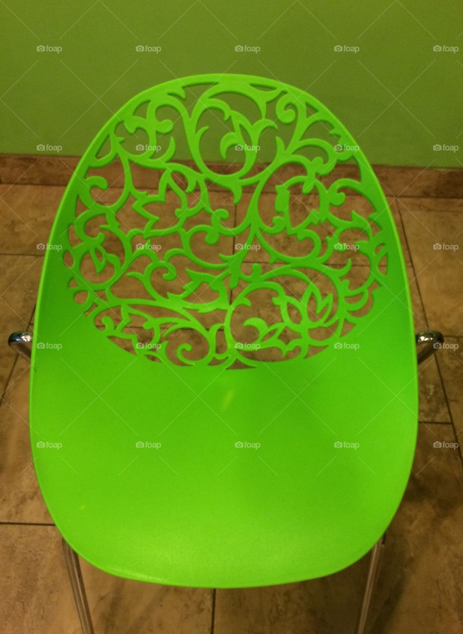 Green chair 