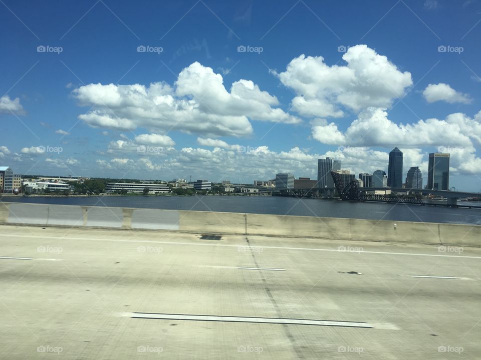Beautiful view of the city and the sky.