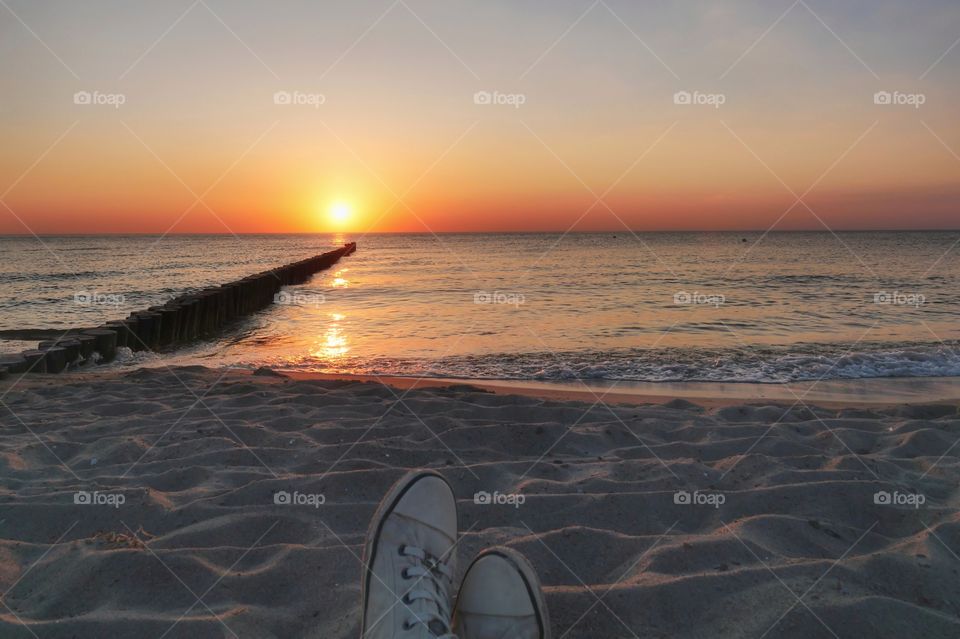 Sunsets on the beach