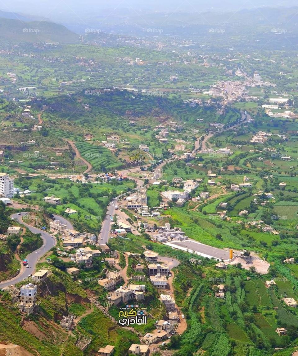 Glory be to God, the magnificent and picturesque view and the natural green trees are a view that is nothing more wonderful than it