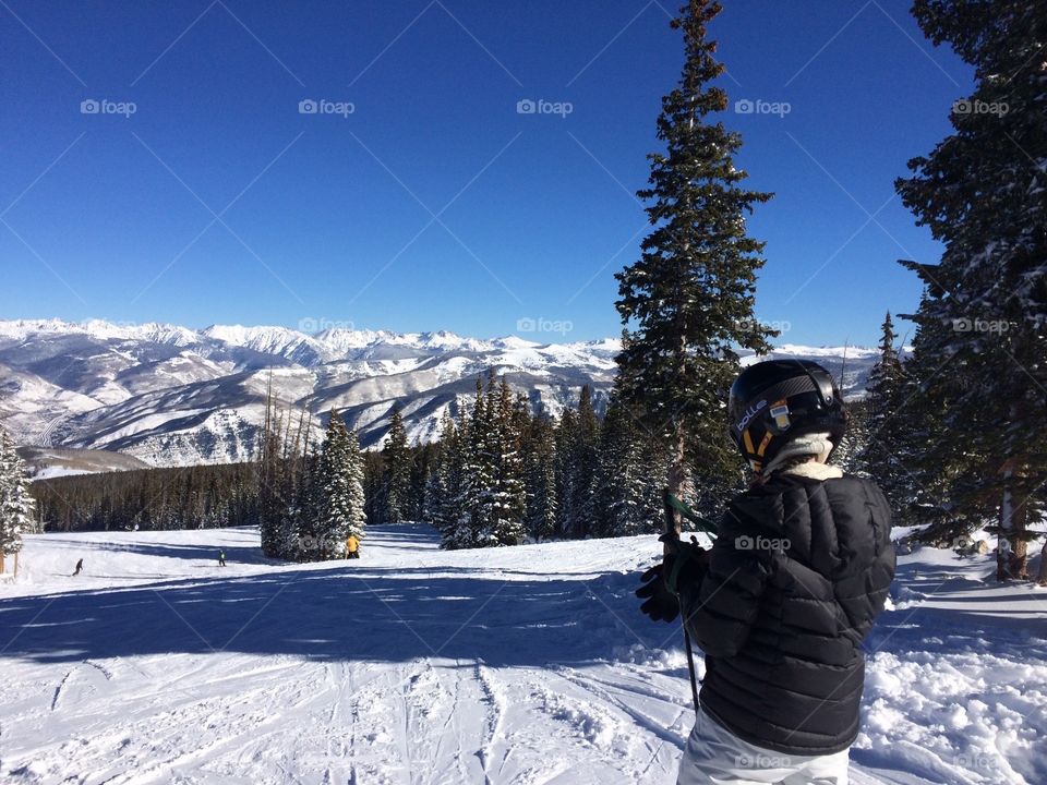 Christmas in Vail. Skiing in Vail, Colorado 