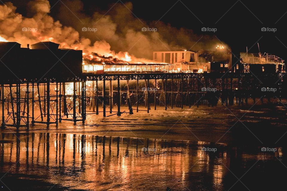 Hastings Pier Fire - October 5th 2010 -UK 