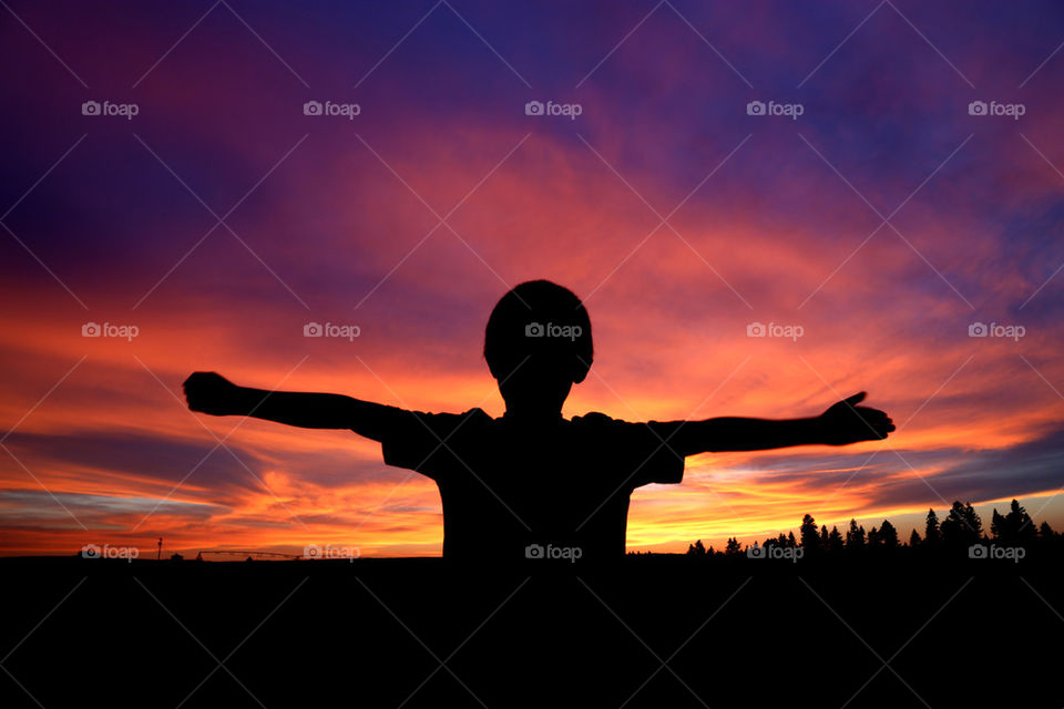 Silouhette Little Boy