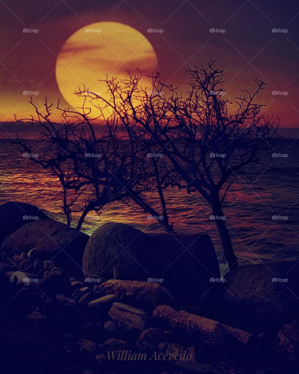 An amazing sunset in Loiza Puerto Rico.