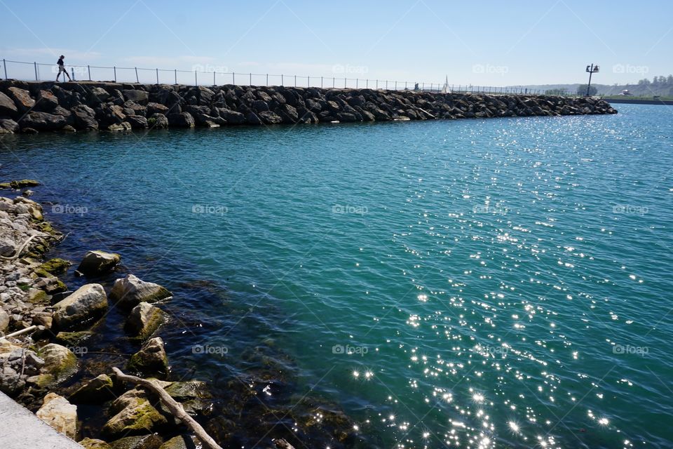 Sunlight reflected in water