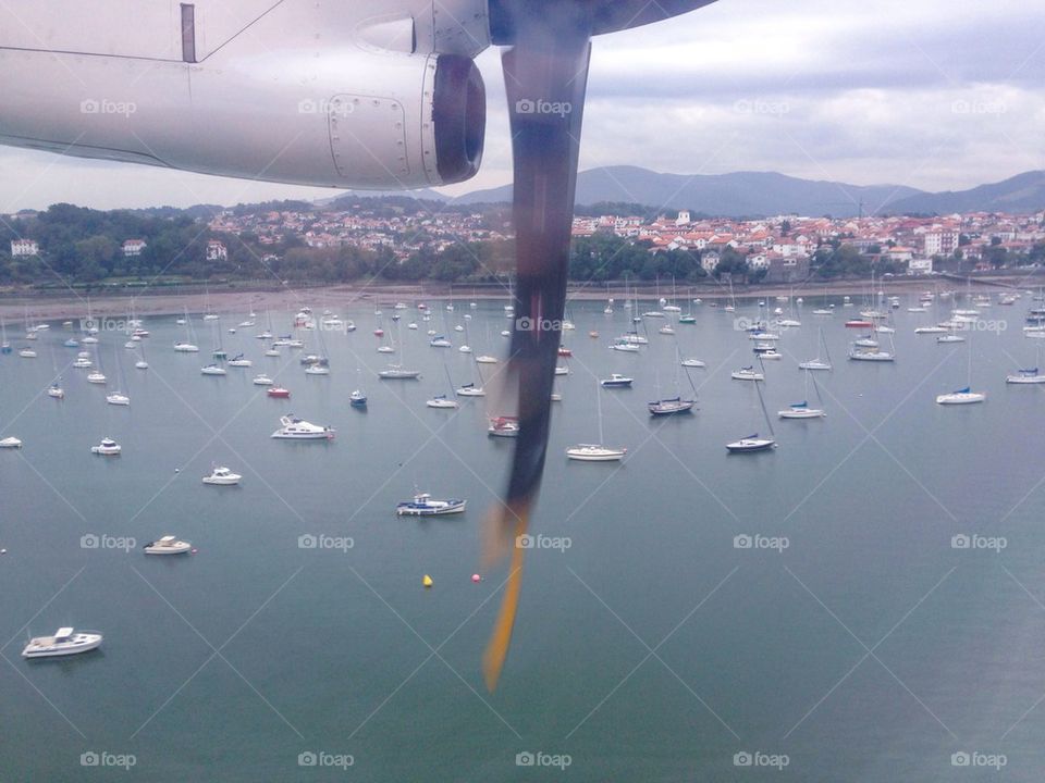 Flying into San Sebastián 