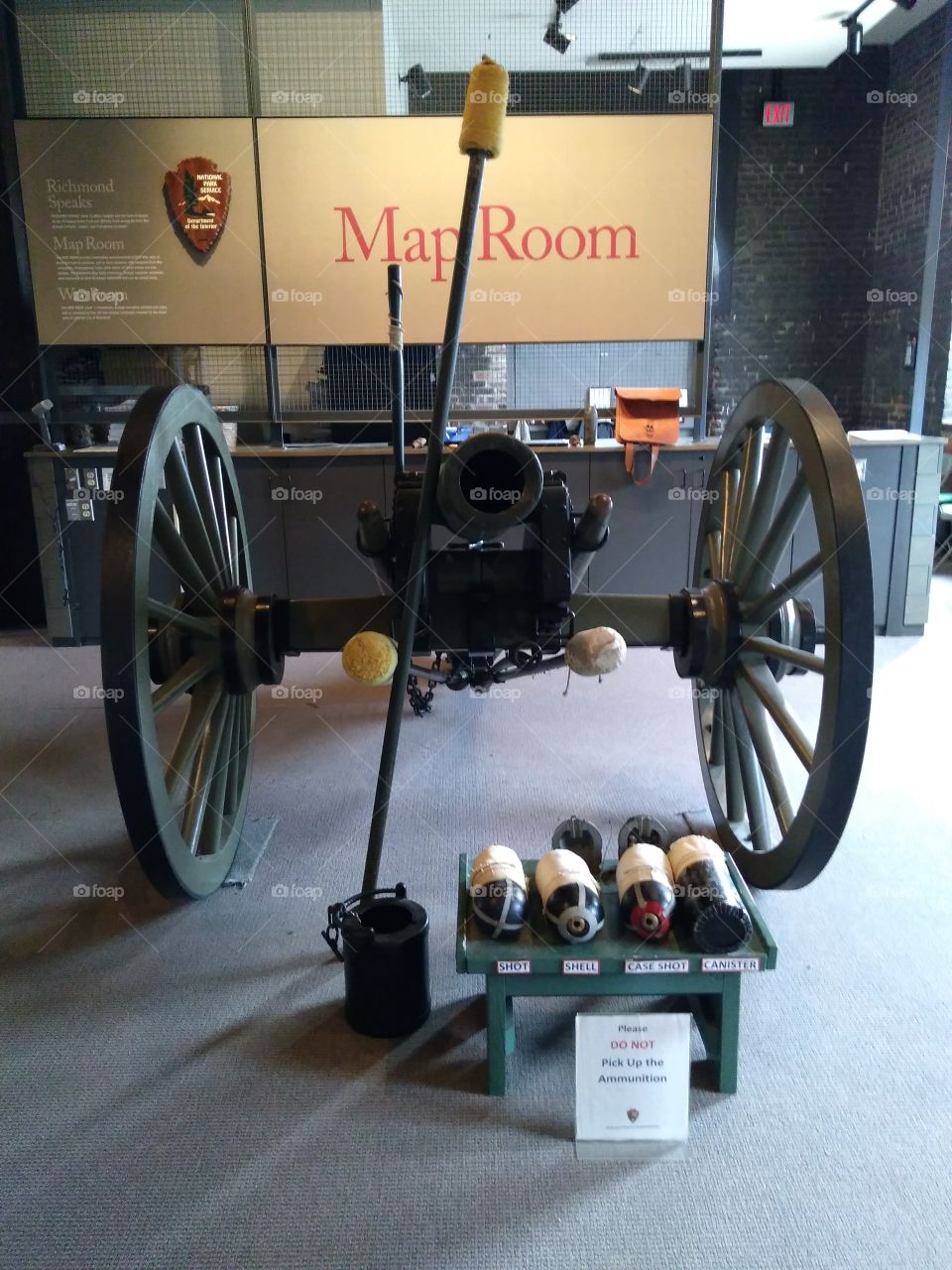 Cannon at Tredgar Iron Works Museum. Richmond, Virginia.