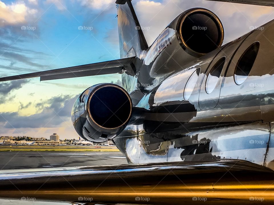 Dassault Falcon 50 business jet. 