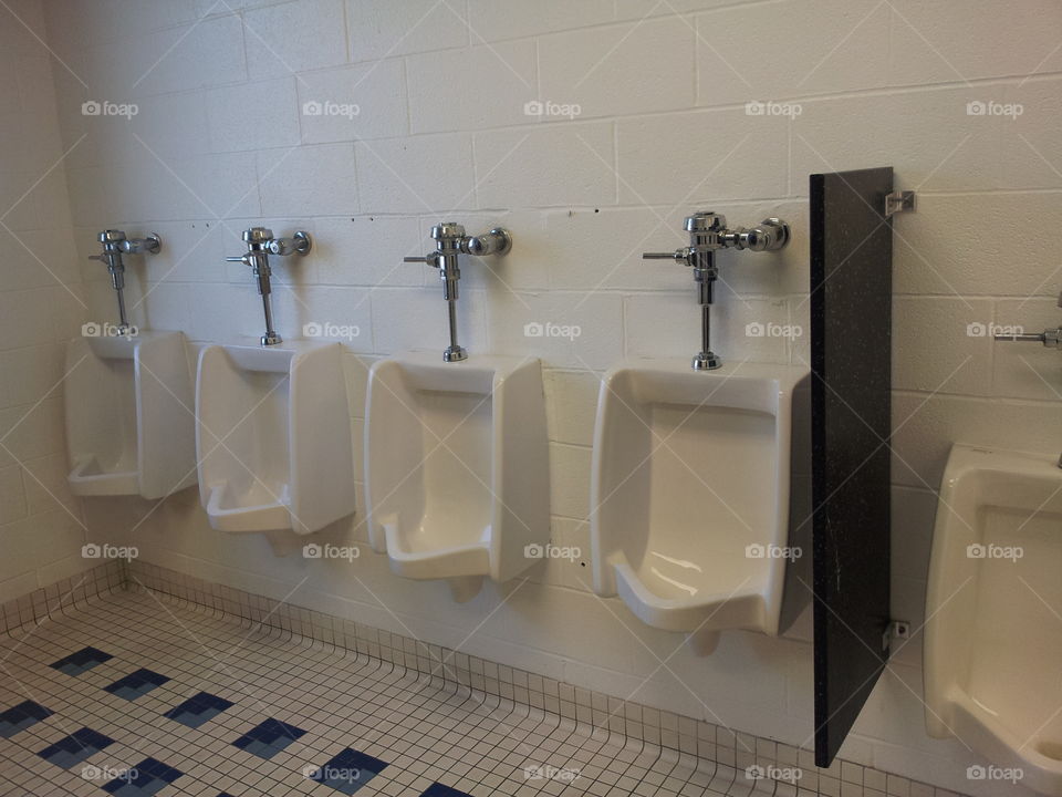 Men’s bathroom urinals