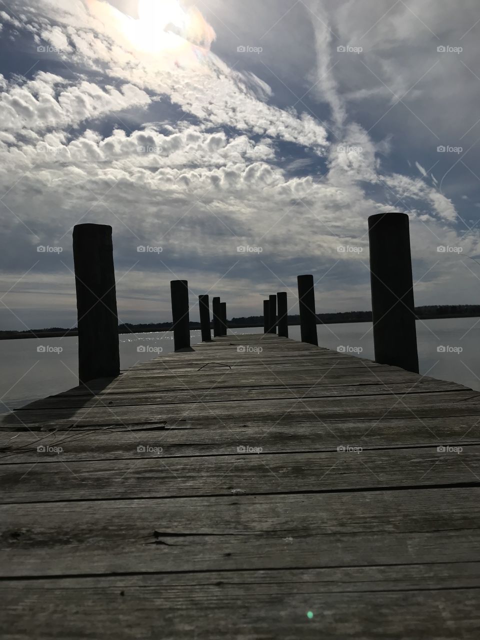 Sky over pier