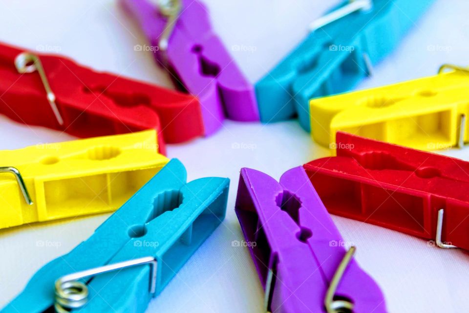 Colorful clothespins 