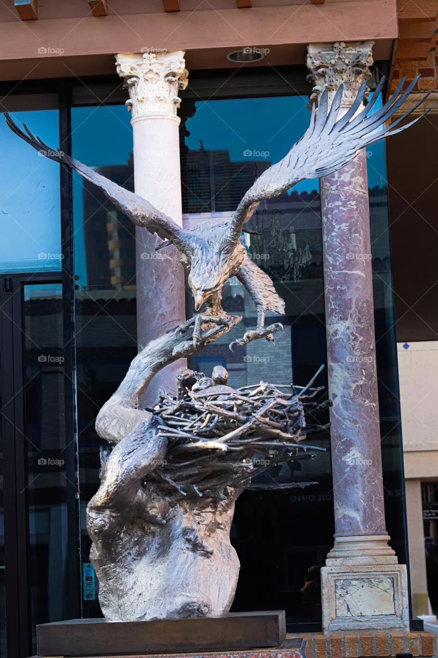 eagle statue on the Plaza