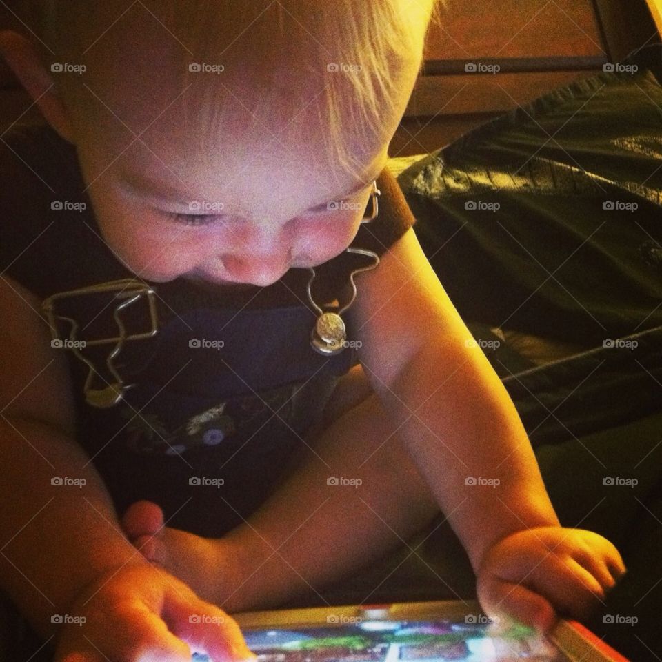 Baby with iPad