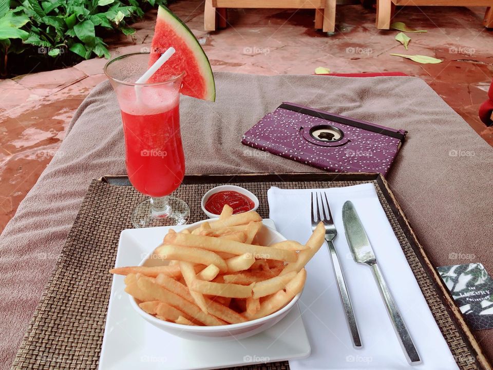 Chillax and enjoy your day refreshment fresh watermelon 