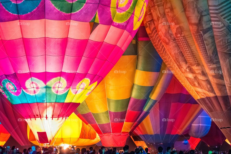 Light up colorful balloons