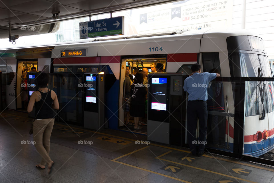 BTS public train in Thailand 