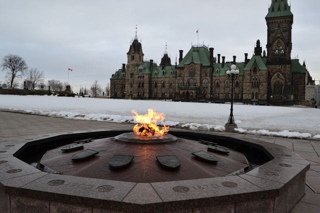 Outside the parliament Ottawa Ontario  