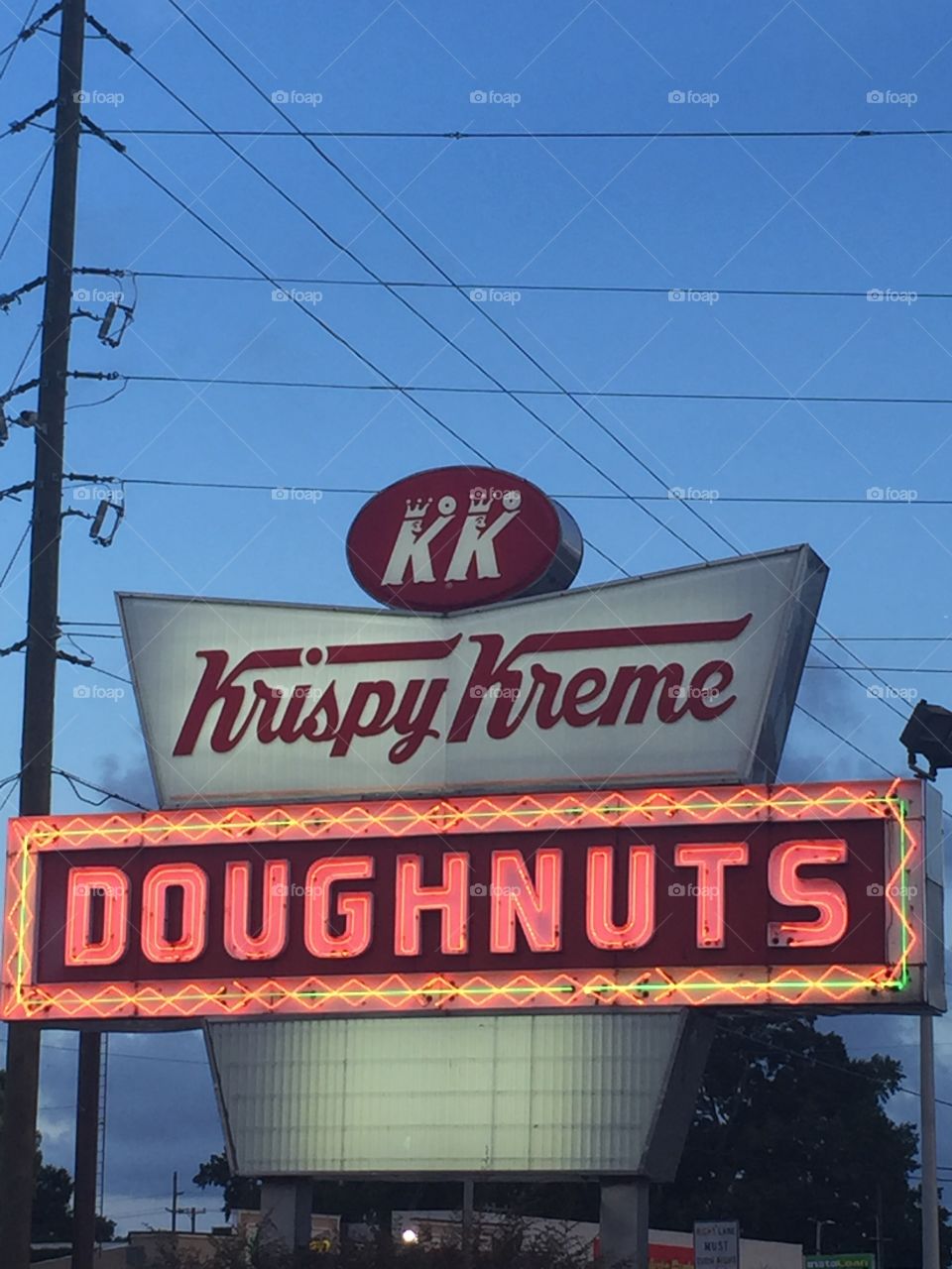 Old school Krispy Kreme sign