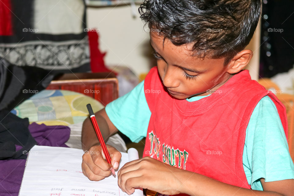 kid writing