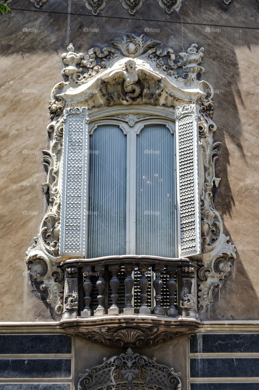 Palacio Marques de Dos Aguas. Detalle Fachada del Palacio del Marques de Dos Aguas (Valencia - Spain)