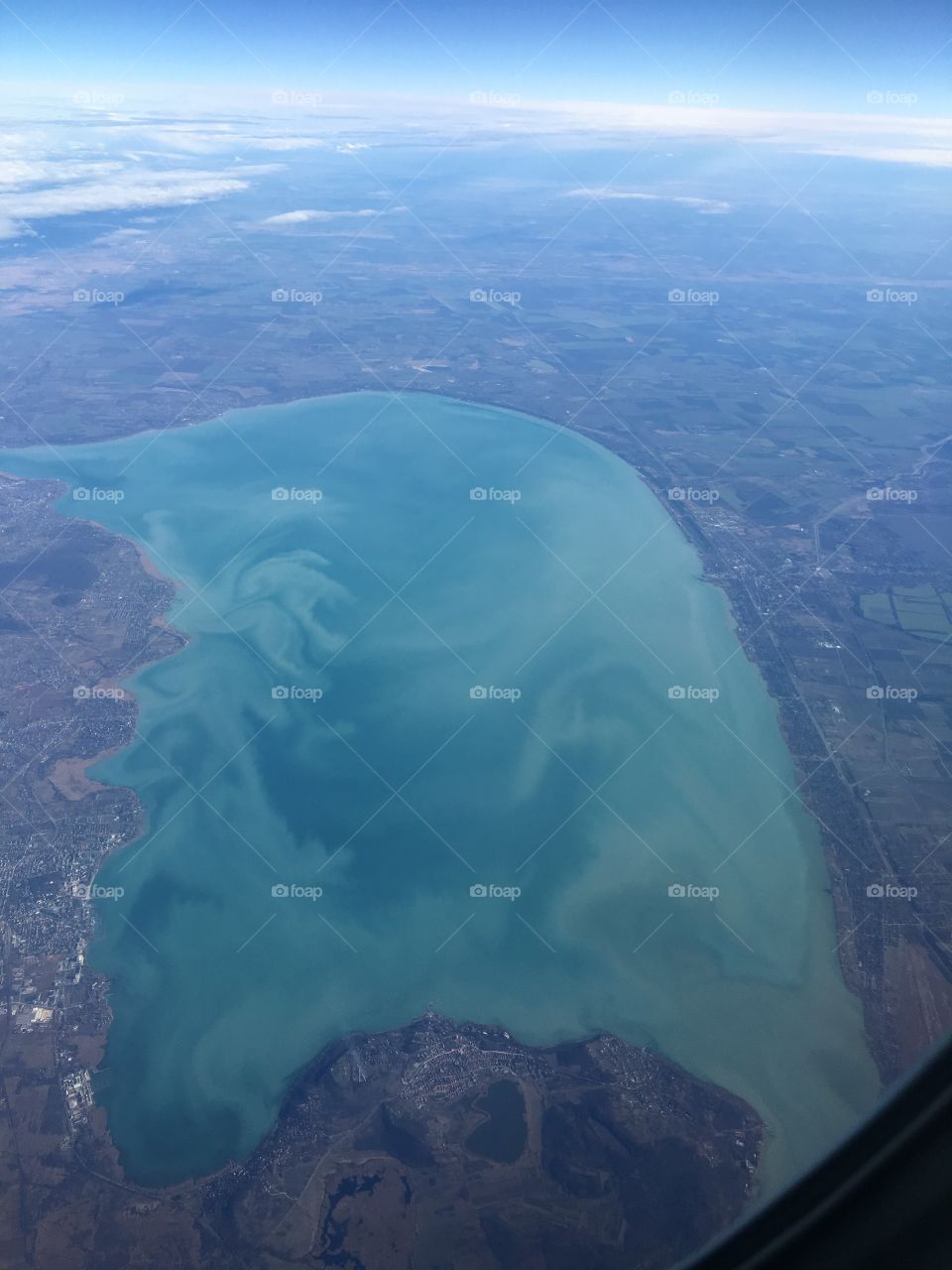 Unique waterbody i saw on a plane