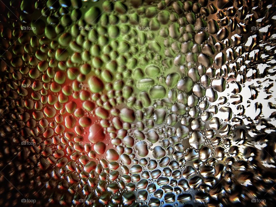 Cold water moisture outside the glass