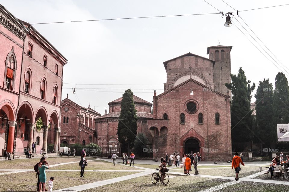 Plaza de Santo Stefano. Plaza Santo Stefano (Bologna - Italy)