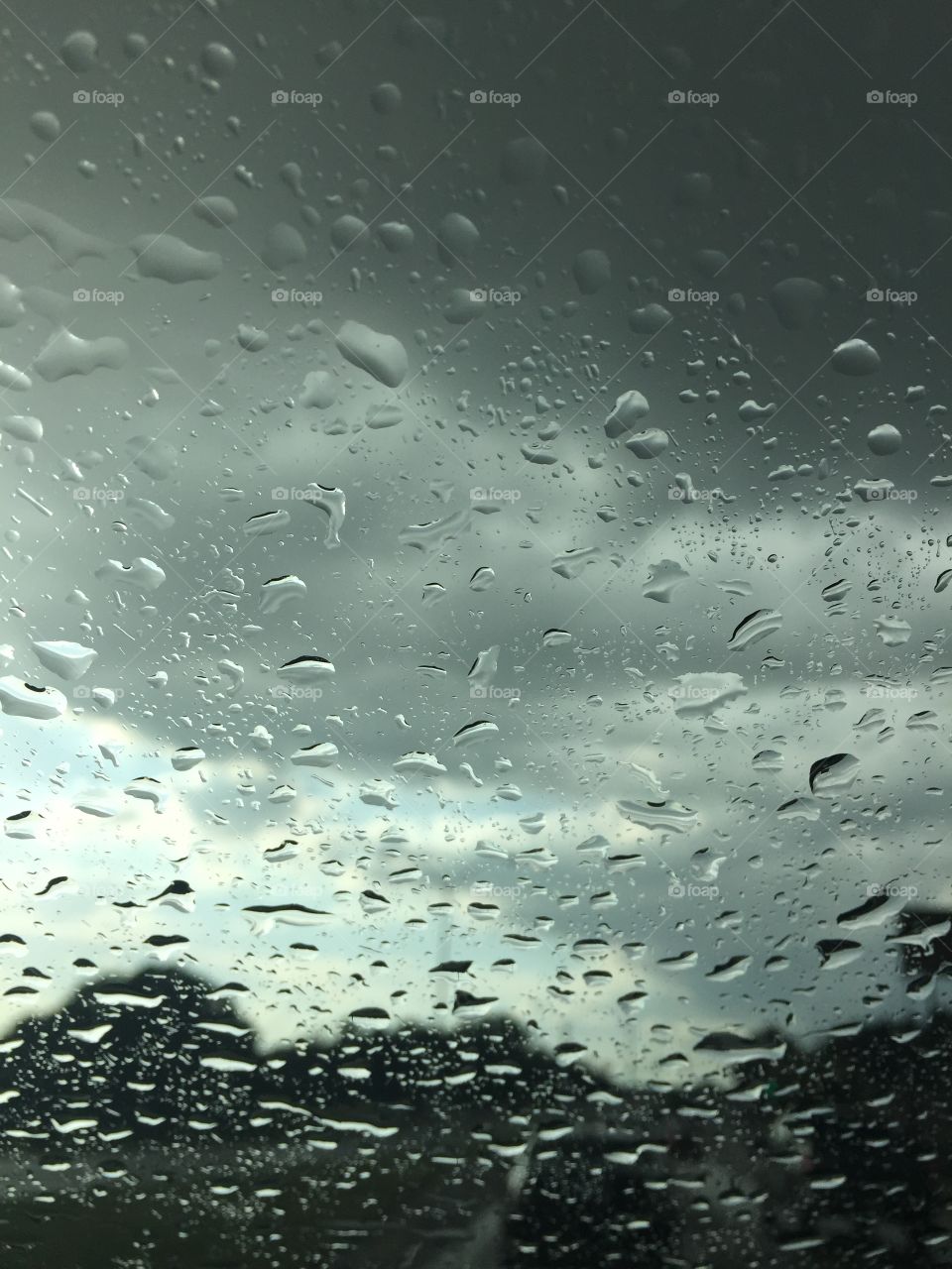 rain, raindrops, clouds, cloudy, storm, glass, window, windshield
