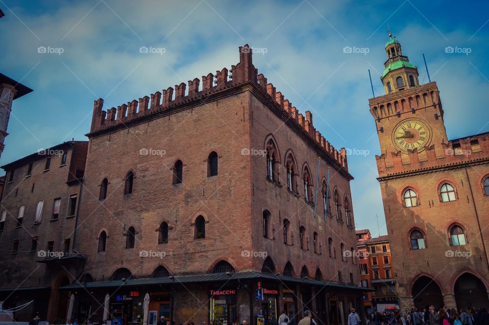 Piazza Maggiore at Bologna