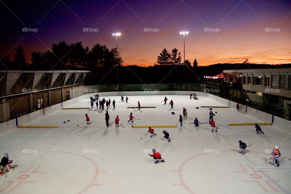 Outdoor Ice Hockey