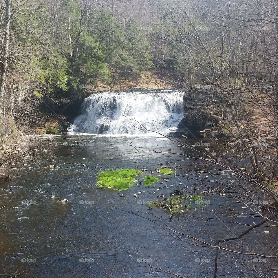 Waterfall in the distance
