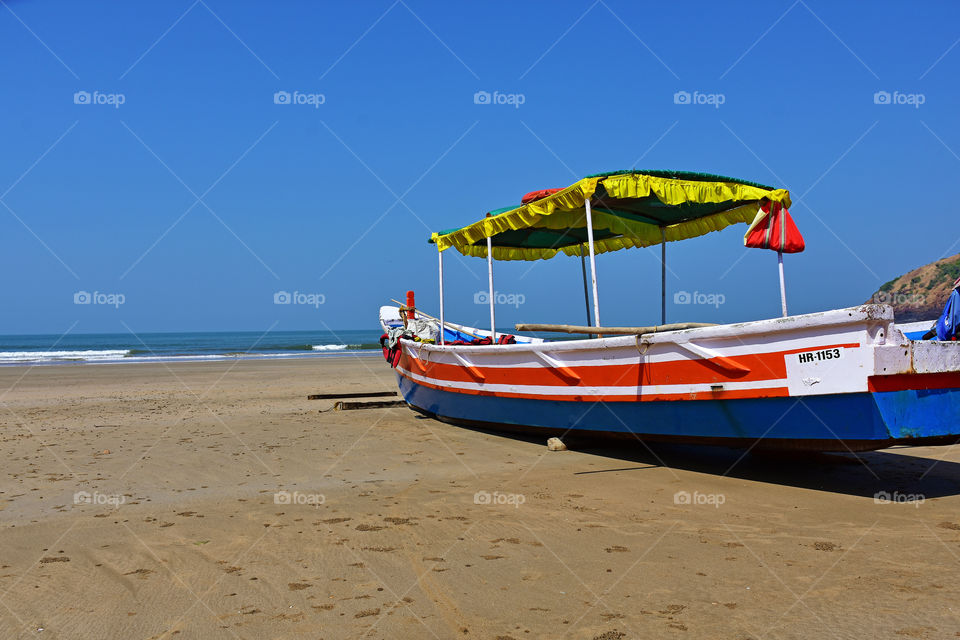 fishing boat in the beach