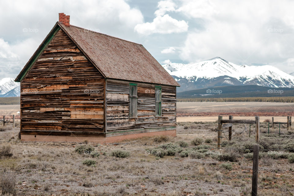 Old abandoned homestead in the middle of the Colorado mountains. 