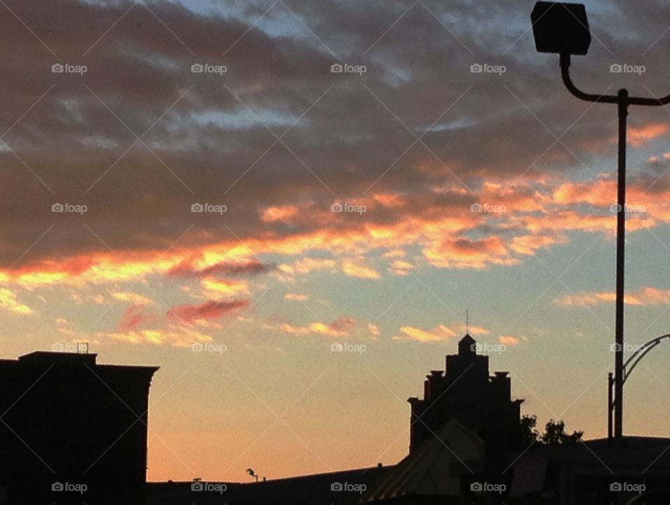 sky skies sunset church by 5hels