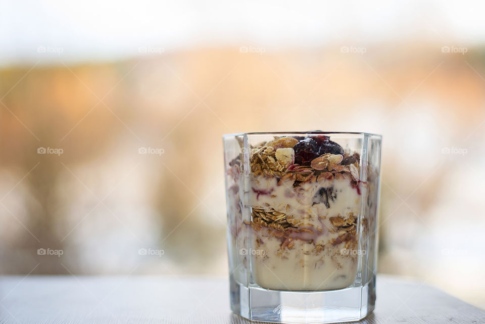 Close-up of healthy breakfast