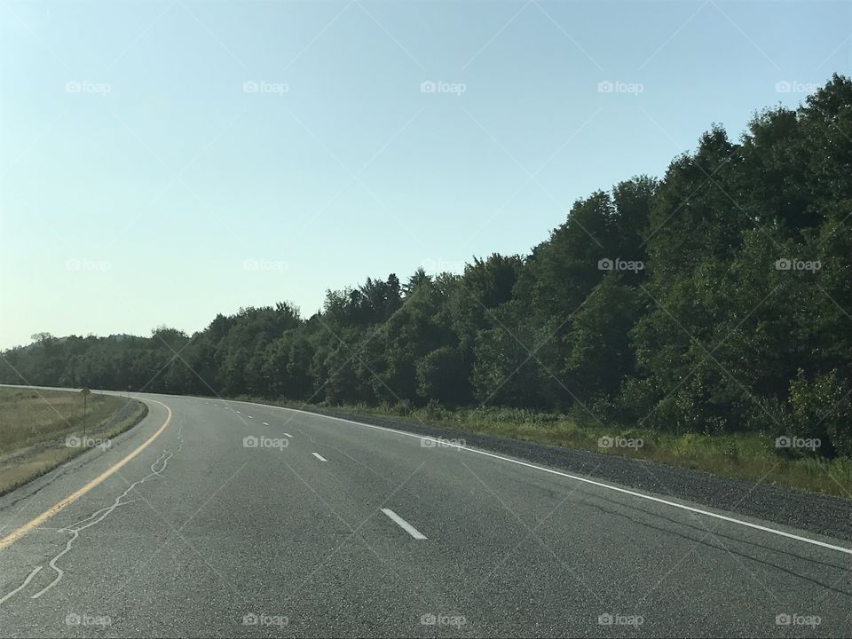 Clear summer highway