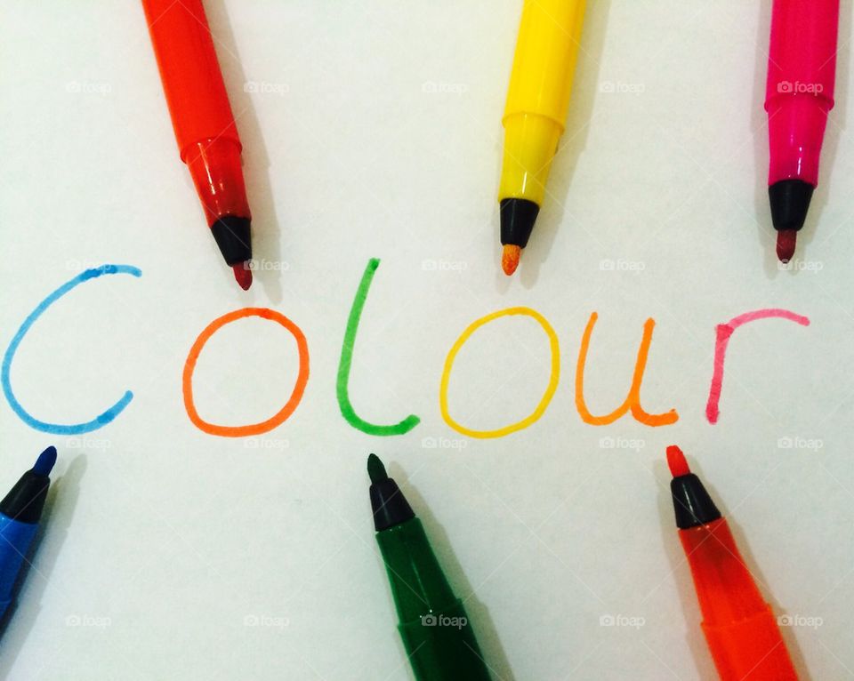 Colour felt tip pens