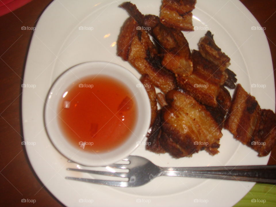 porkchop with sweet chilli sauce